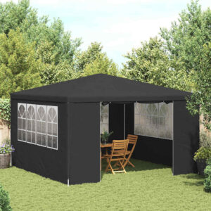 Professional Party Tent with Side Walls 4x4 m Anthracite 90 g/m?