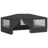 Professional Party Tent with Side Walls 4x6 m Anthracite 90 g/m?