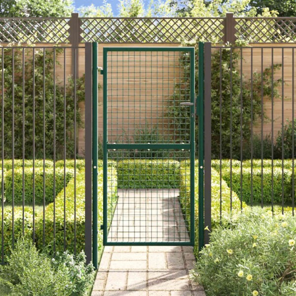 8719883769011_g_en_hd_1.jpg Fence Gate Steel 100x175 cm Green