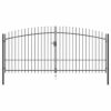 Double Door Fence Gate with Spear Top 400x225 cm