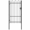 8719883769097_g_en_hd_2.jpg Fence Gate Single Door with Arched Top Steel 1x1.75 m Black