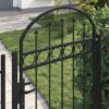 8719883769172_g_en_hd_2.jpg Fence Gate with Arched Top and 2 Posts 105x204 cm Black
