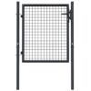 Mesh Garden Gate Galvanised Steel 100x75 cm Grey