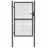 Mesh Garden Gate Galvanised Steel 100x150 cm Grey