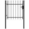 8719883769516_g_en_hd_2.jpg Fence Gate Single Door with Spike Top Steel 1x1 m Black