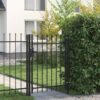 8719883769523_m_en_hd_1.jpg Fence Gate Single Door with Spike Top Steel 1x1.2 m Black