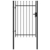 8719883769530_g_en_hd_2.jpg Fence Gate Single Door with Spike Top Steel 1x1.5 m Black