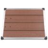 Outdoor Shower Tray WPC Stainless Steel 80x62 cm Brown