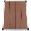 Outdoor Shower Tray WPC Stainless Steel 80x62 cm Brown