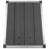 Outdoor Shower Tray WPC Stainless Steel 80x62 cm Grey