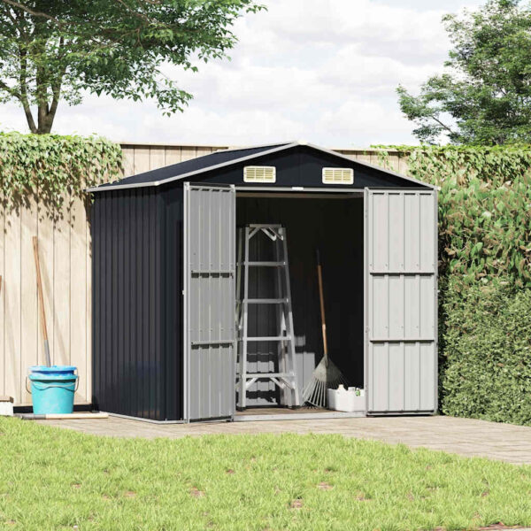 8719883811499_g_en_hd_1.jpg Garden Shed Anthracite 205x129x183 cm Galvanised Steel