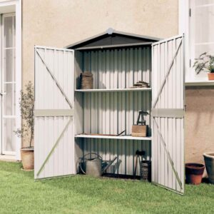 Garden Shed Anthracite 116x45x175 cm Galvanised Steel