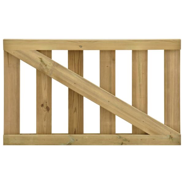 Garden Slats Gate Impregnated Pinewood 100x60 cm