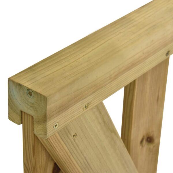 Garden Slats Gate Impregnated Pinewood 100x80 cm