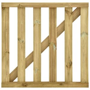 Garden Slats Gate Impregnated Pinewood 100x100 cm