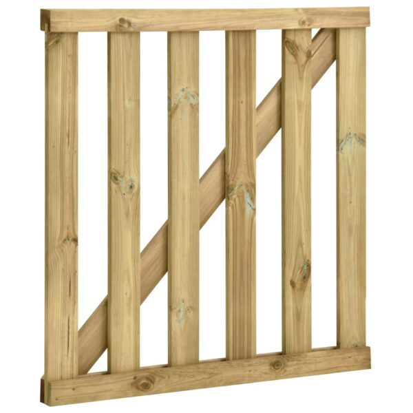 Garden Slats Gate Impregnated Pinewood 100x100 cm