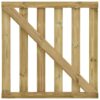 Garden Slats Gate Impregnated Pinewood 100x100 cm