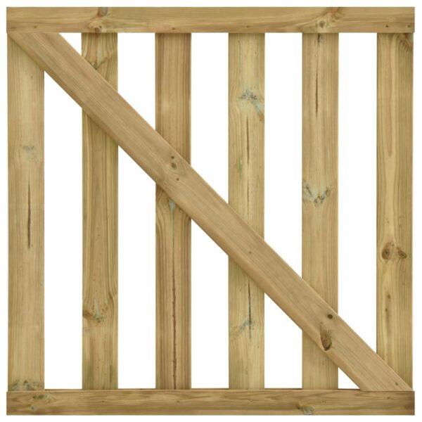 Garden Slats Gate Impregnated Pinewood 100x100 cm