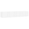 CD Wall Shelf White 100x18x18 cm Engineered Wood