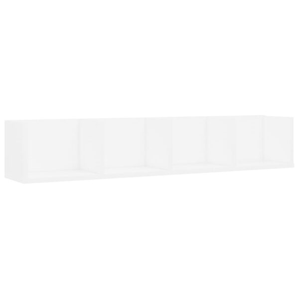 CD Wall Shelf White 100x18x18 cm Engineered Wood