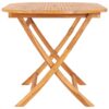 Folding Garden Table 160x80x75 cm Solid Teak Wood