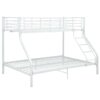 Bunk Bed Frame without Mattress White Metal 140x200 cm/90x200 cm