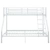Bunk Bed Frame without Mattress White Metal 140x200 cm/90x200 cm
