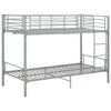 Bunk Bed without Mattress Grey Metal 90x200 cm