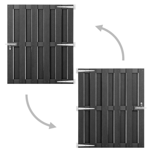 Garden Gate WPC 100x120 cm Grey