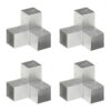 Post Connectors 4 pcs Y Shape Galvanised Metal 91x91 mm