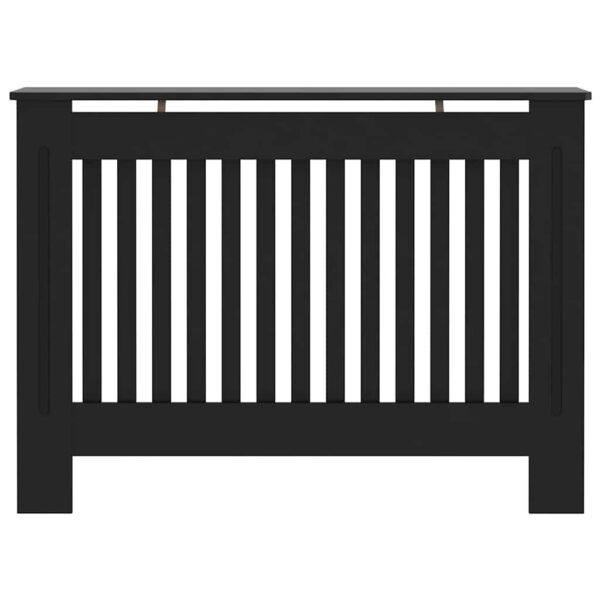 Radiator Cover Black 112x19x81.5 cm MDF