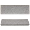 Stair Mats 15 pcs 65x21x4 cm Light Grey Rectangular Edge