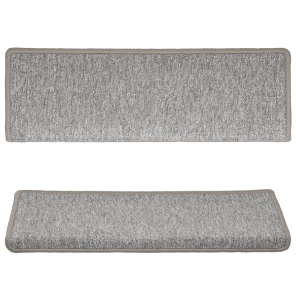 Stair Mats 15 pcs 65x21x4 cm Light Grey Rectangular Edge