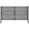 Garden Fence Gate Steel 4x2.5 m Anthracite