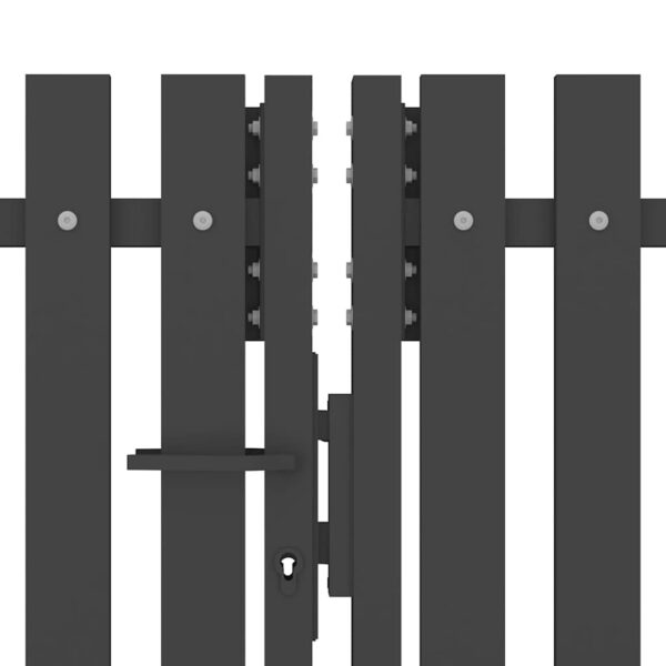 Garden Fence Gate Steel 4x2.5 m Anthracite