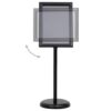 A3 Pedestal Poster Stand Black Aluminium Alloy