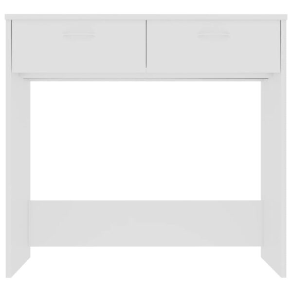 Desk White 80x40x75 cm Engineered Wood