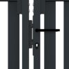 Double Door Fence Gate Steel 306x125 cm Anthracite