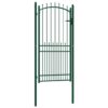8719883886213_a_en_hd_1.jpg Fence Gate with Spikes Steel 100x200 cm Green