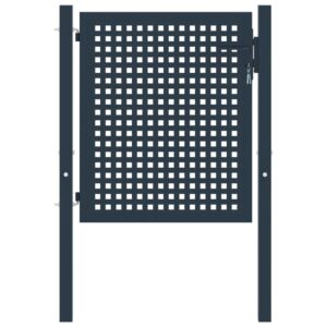Fence Gate Anthracite 102x75 cm Steel