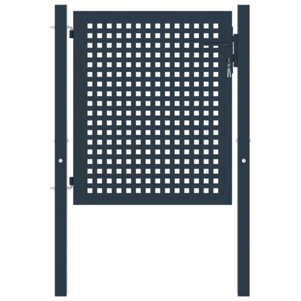 Fence Gate Anthracite 102x75 cm Steel