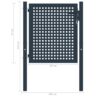 Fence Gate Anthracite 102x75 cm Steel