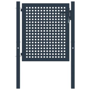 Fence Gate Anthracite 102x100 cm Steel