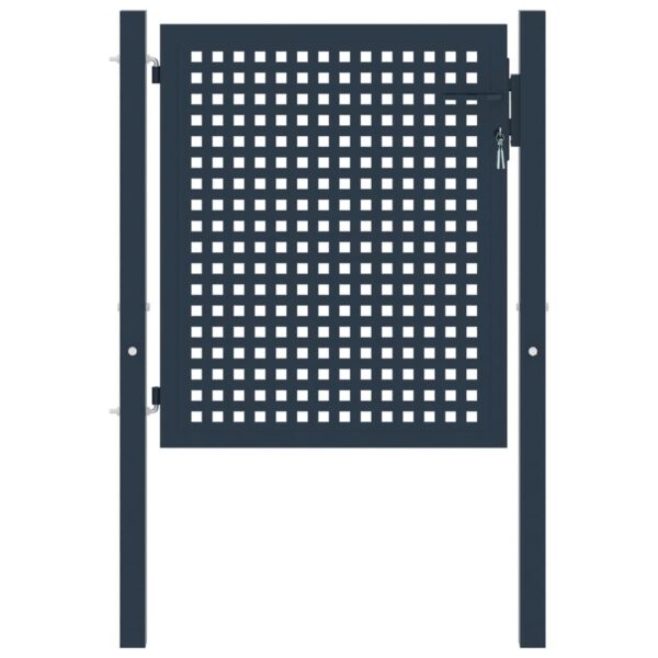Fence Gate Anthracite 102x100 cm Steel
