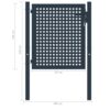 Fence Gate Anthracite 102x100 cm Steel