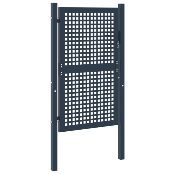 Fence Gate Anthracite 102x125 cm Steel