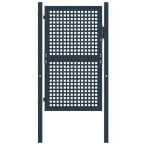 Fence Gate Anthracite 102x175 cm Steel