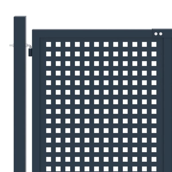 Fence Gate Anthracite 306x125 cm Steel
