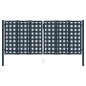 Fence Gate Anthracite 306x175 cm Steel