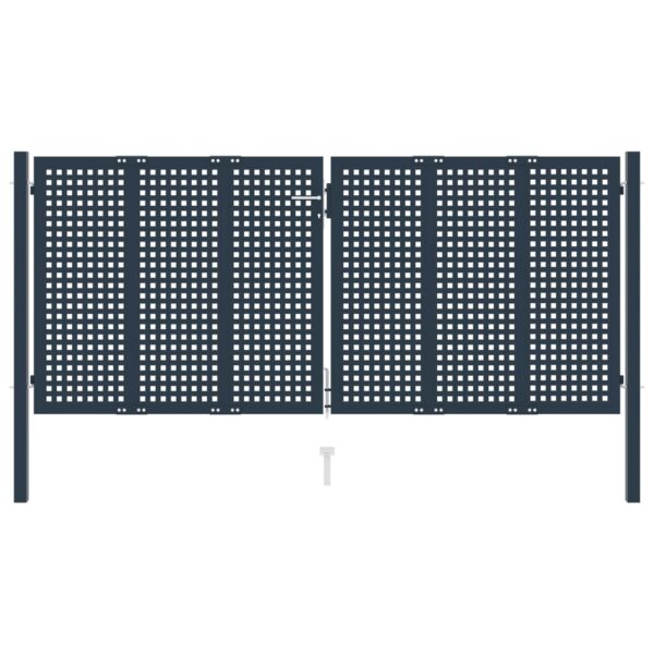 Fence Gate Anthracite 306x175 cm Steel